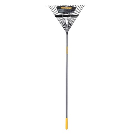 True Temper Steel Leaf Rake, 22 Tines, 64-1/2 in L Wood Handle 2604512